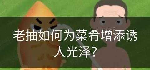 老抽如何为菜肴增添诱人光泽？